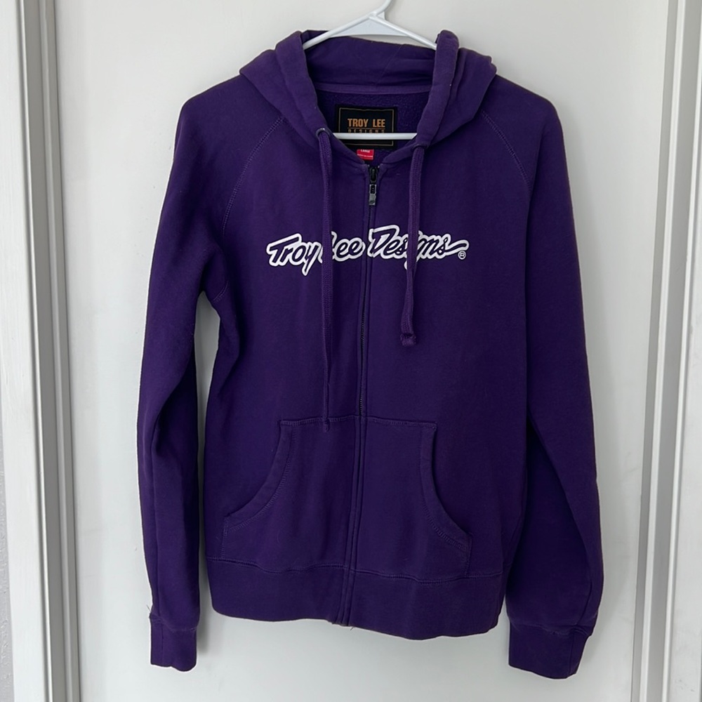 Purple women’s Troy Lee Designs sweatshirt